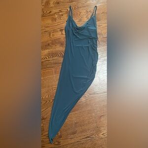 Elegant Teal cowl dress